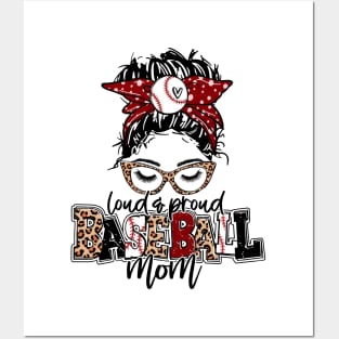 Baseball Mom Leopard, Loud And Proud Baseball Mom Posters and Art